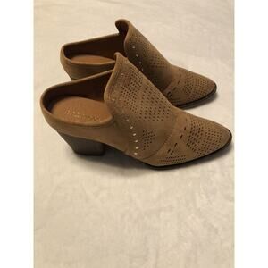 Maurices Ankle Boot Womens 7.5 M Tan Brown Studded Block Heel Aztec Western Boho